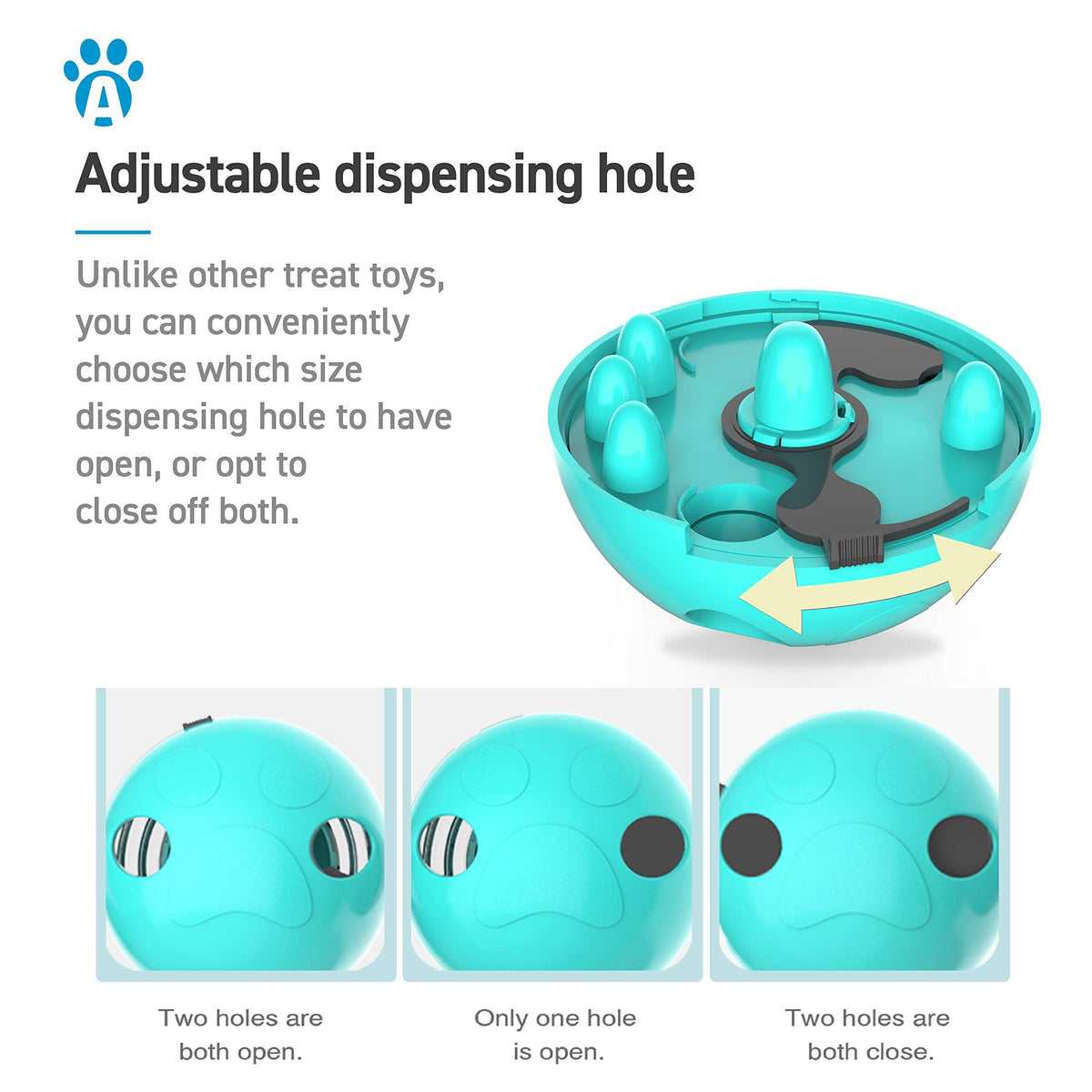 Dog Tumbler Interactive Treat Ball, Slow Food Dispensing Toy, Perfect Dog Gift for Large Or Small Dogs