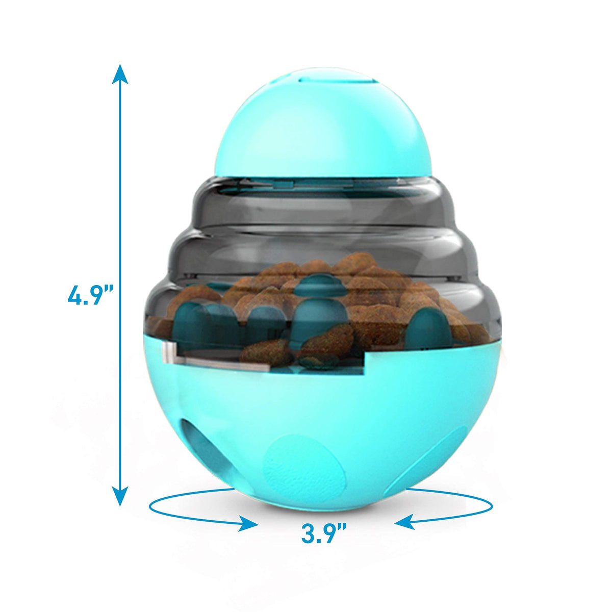 Dog Tumbler Interactive Treat Ball, Slow Food Dispensing Toy, Perfect Dog Gift for Large Or Small Dogs