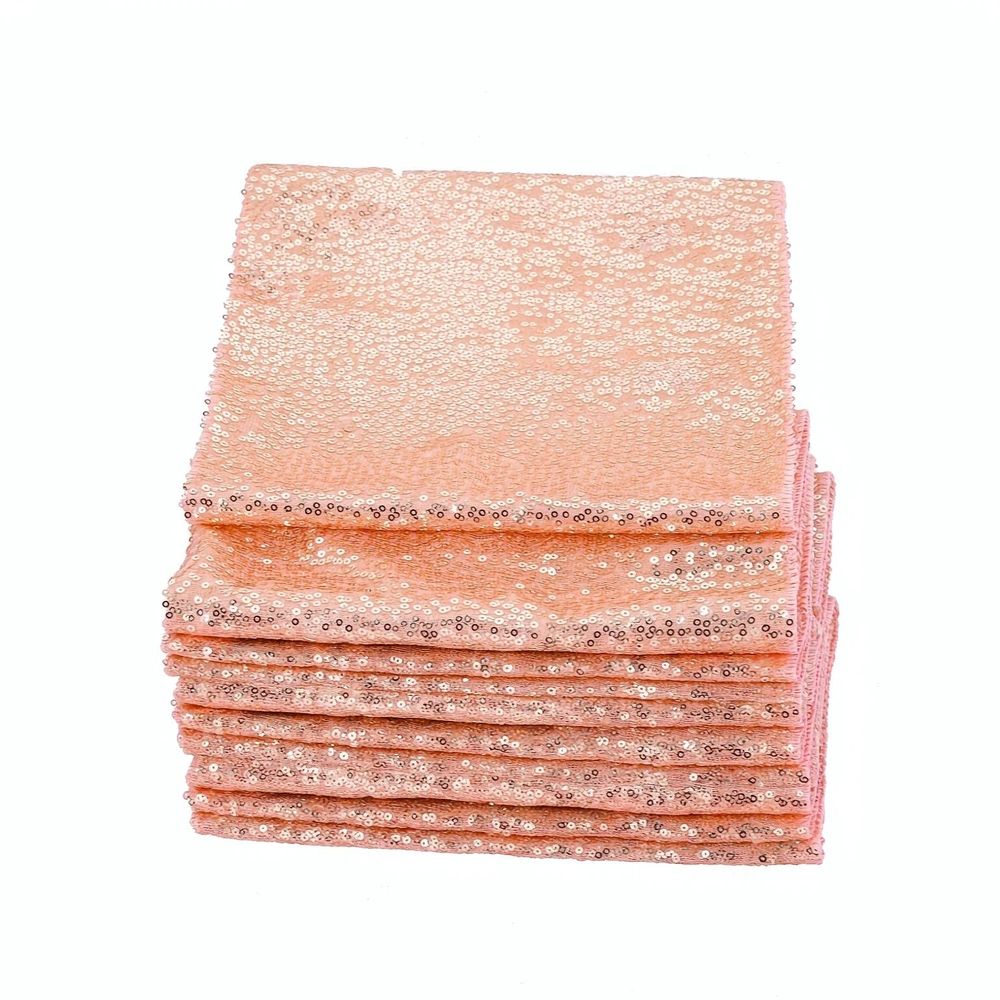 12 X 108 Inch 6 Pack Rosegold Sequin for Wedding Bridal Shower Fall Thanksgiving Valentine's Christmas Decoration