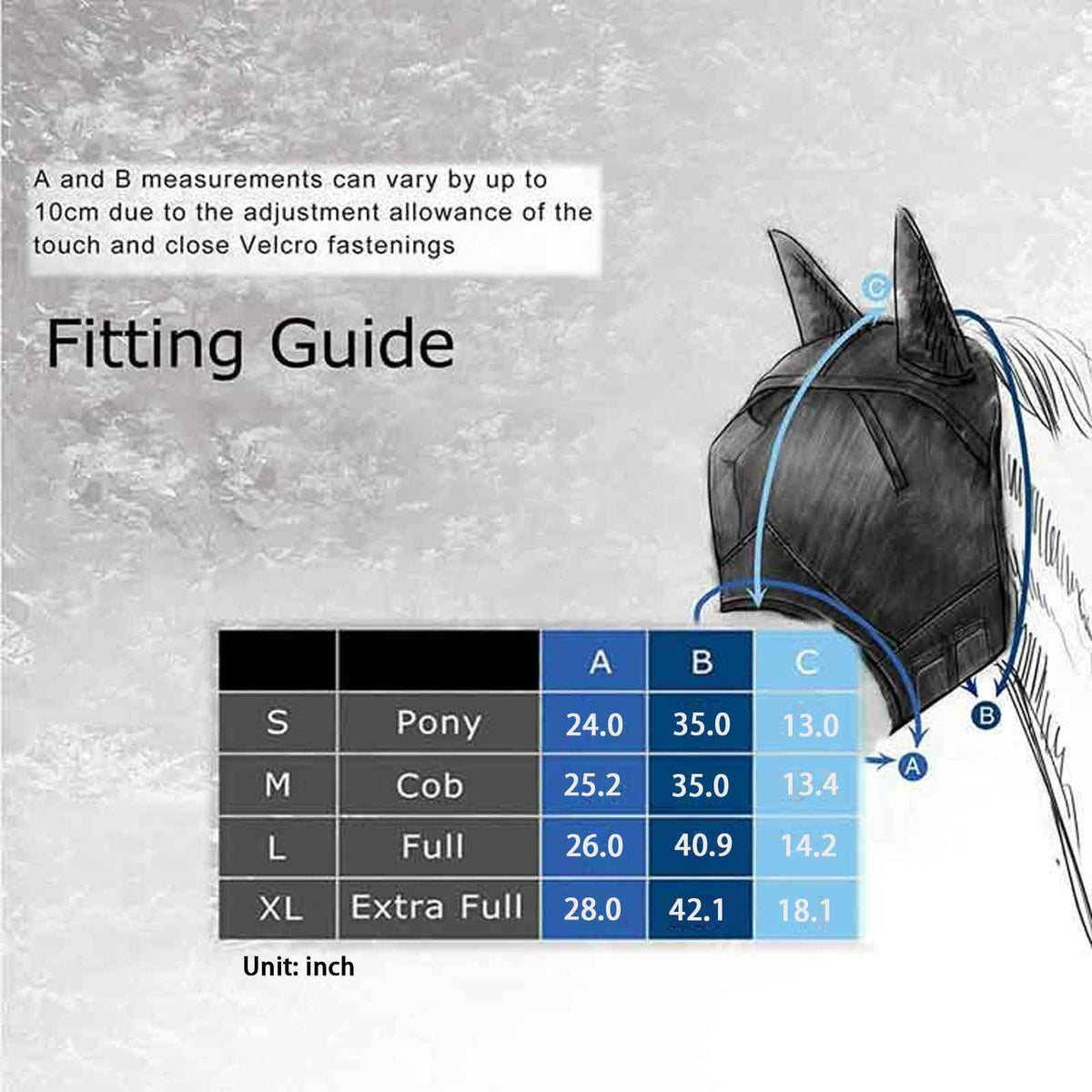 Horse Fly Mask with Ears Cover Uv Protection Horses Fly Mask with Eyes Cover Black Net Equine Sunscreen Quiet Ride (Pony)