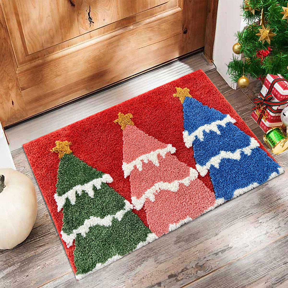 Christmas Bath Mat Cute Bath Rug Super Soft Christmas Bath Rug Absorbent Bathroom Non Slip Christmas Bathroom Decor 20 x 30inch