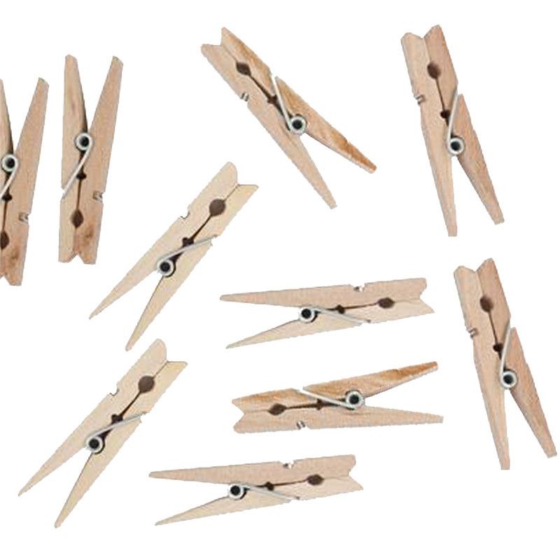Wooden Craft Clips,Mini Photo Paper Peg Pin Graft Clips,Large Wood Clips for Laundry Clips DIY Art Craft Photo,100 Pieces (3.5 cm)