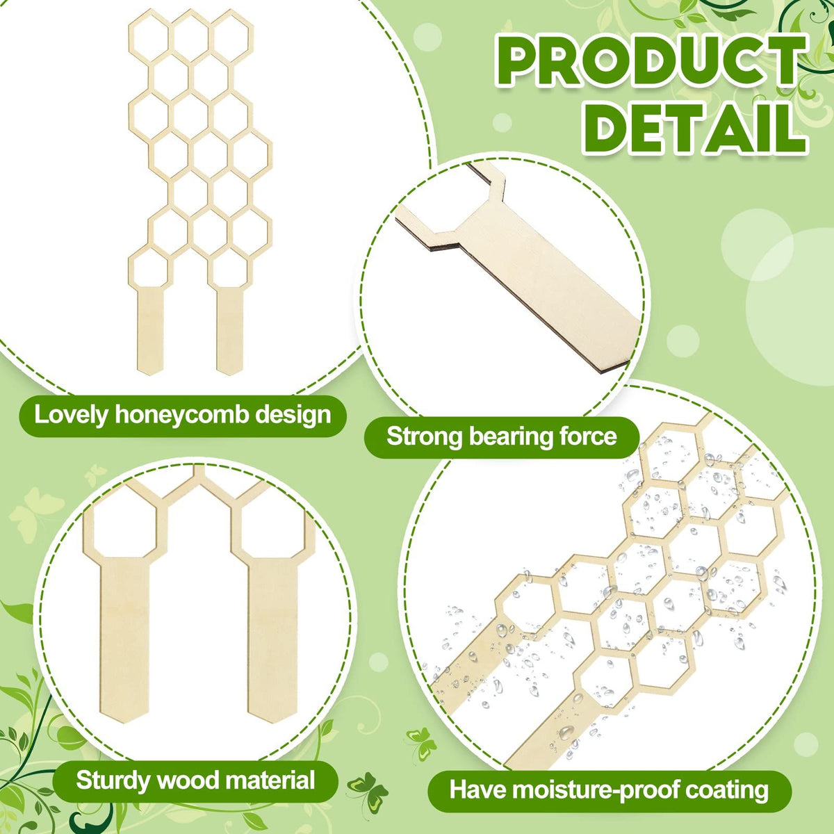 Small Wooden Trellis for Potted Climbing Plants 11.8 Inches Trellis Starter Holder for Indoor Outdoor Garden Decor (5 Pack)