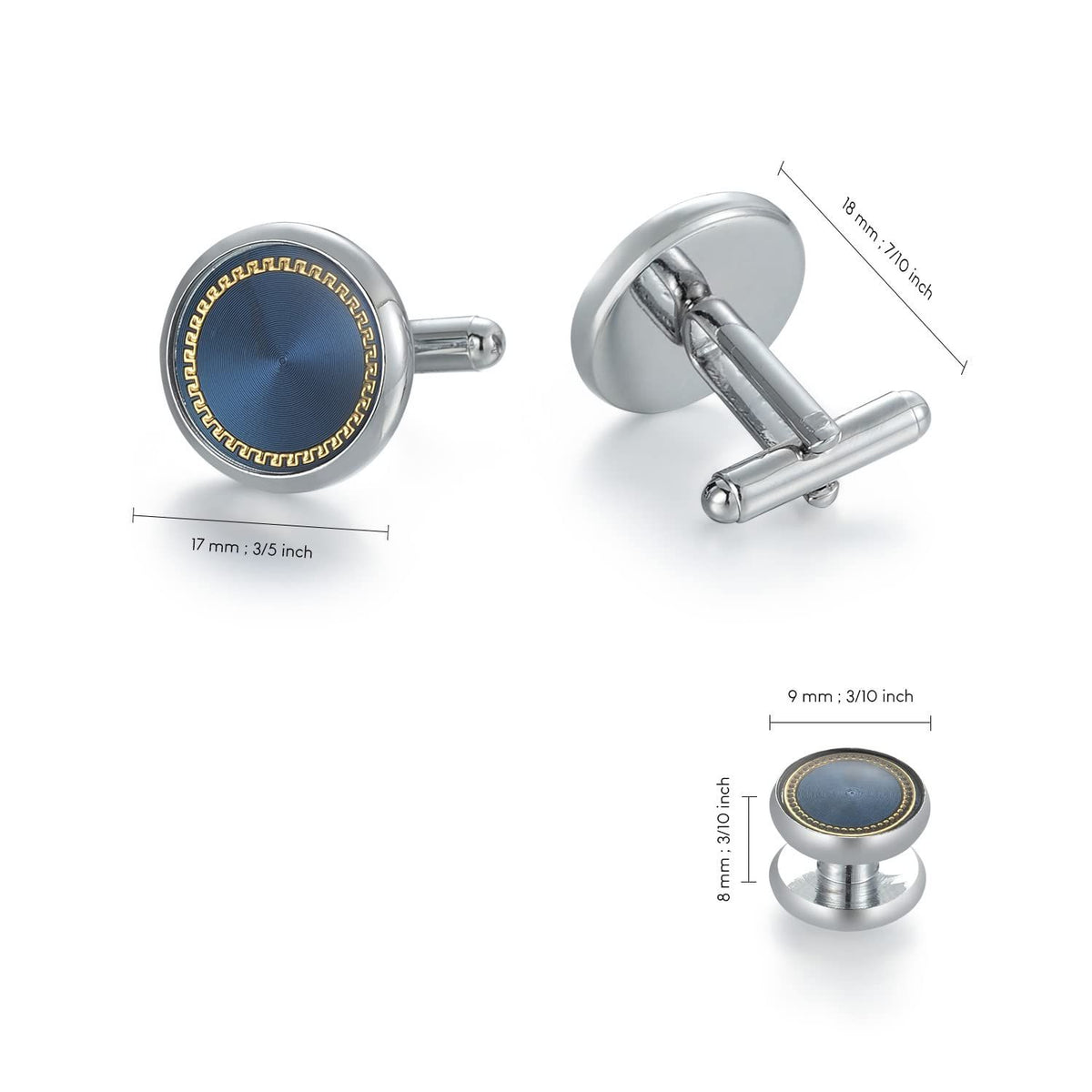 Men's Jewelry Cufflinks and Studs for Tuxedo Shirts for Weddings, Business, Dinner you want to look afluent