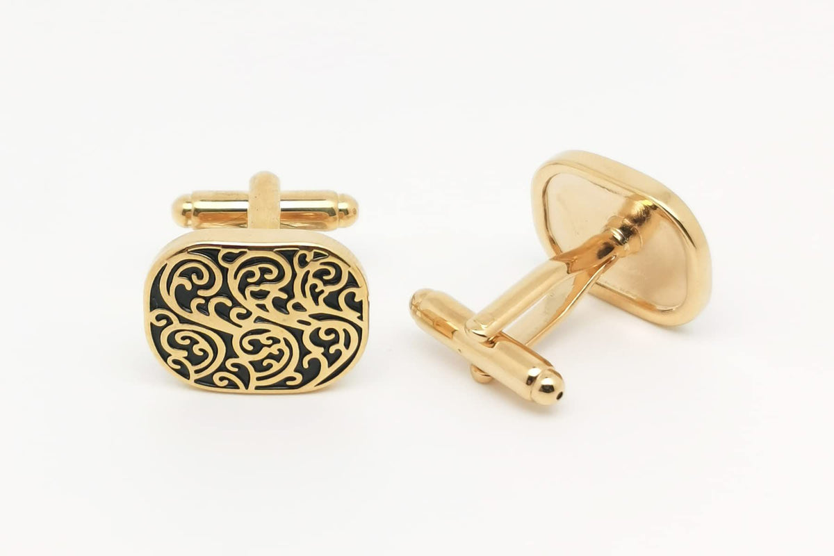 Vintage Roman Lover Pattern Cuff Links in Gift Box Universal Cufflinks for Men Lady Business Wedding Anniversary Shirt