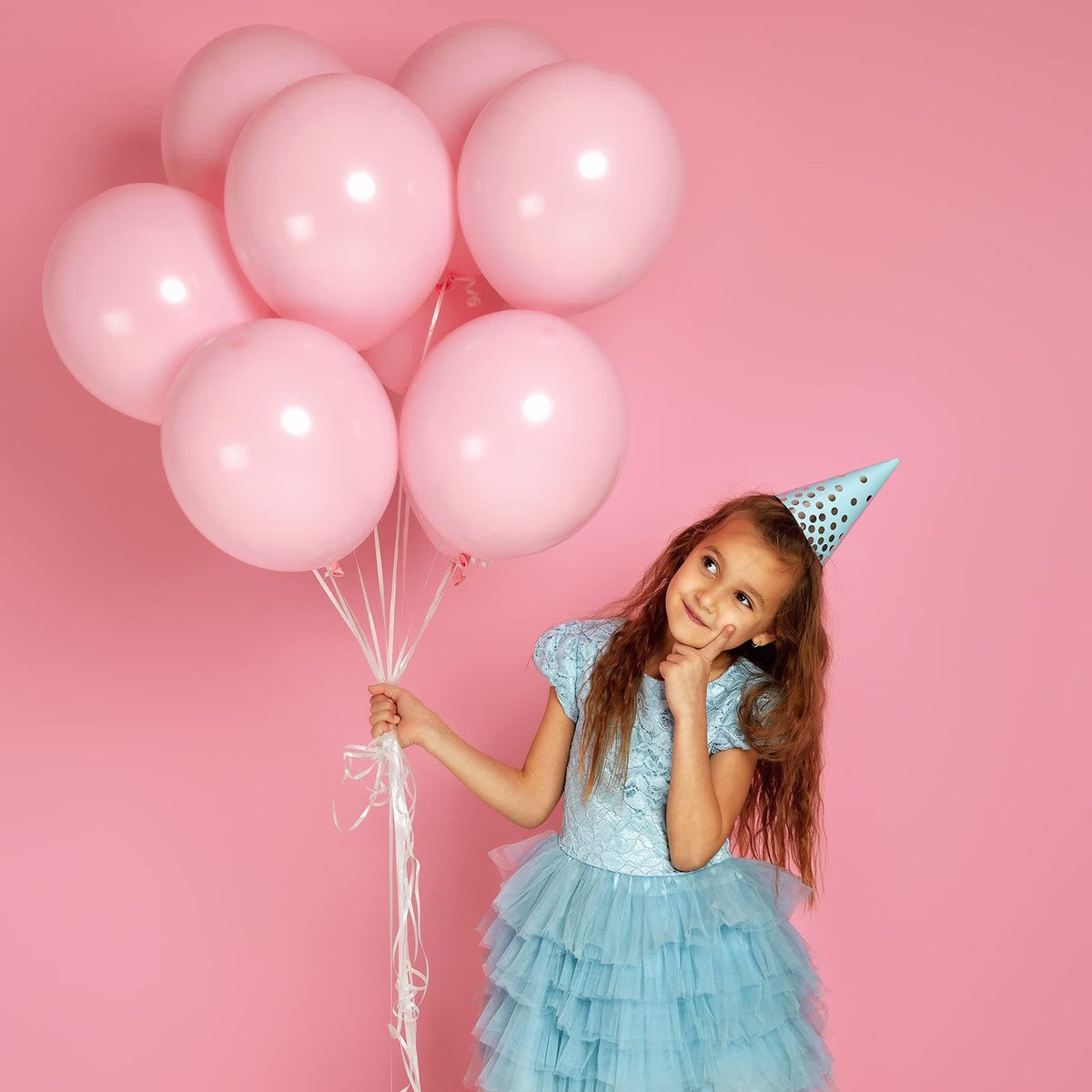 Pink Balloons 129pcs Pastel Pink Balloons Different Sizes Light Pink Balloons for Valentine's Day Birthday Wedding Anniversary