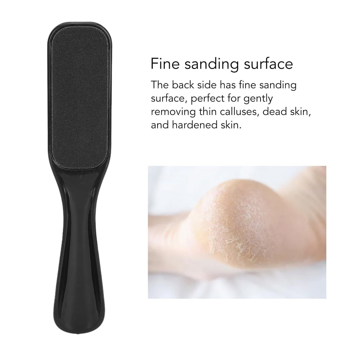 Double Sided Foot Scraper Callus Remover, Foot Scrubber, Front Side Callus Remover for Feet, Back Side with Fine Sanding Surface