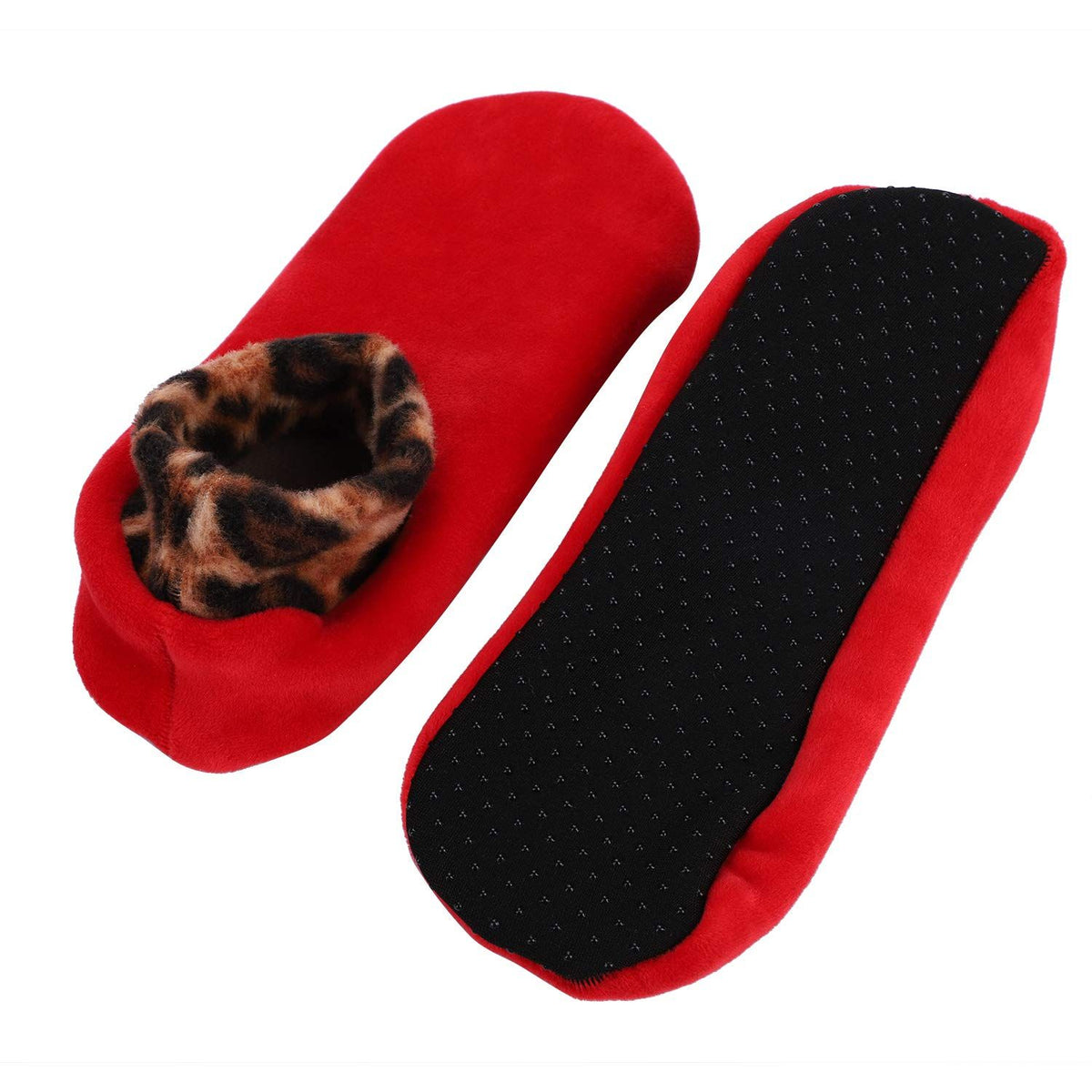Floor Indoor Thermal Socks, Women Fuzzy Non-Slip Slippers Double Layer Home Cozy Foot Low Cut Socks for Yoga Dance Sleeping