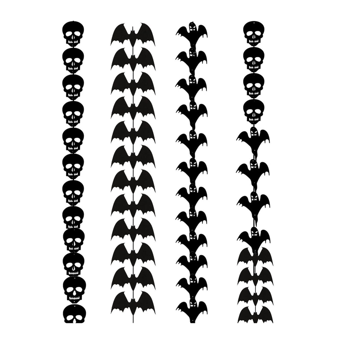 Halloween Non-Woven Bat String-4 Pcs Halloween Decorations, for Decoration Bar Party Holiday Pendant