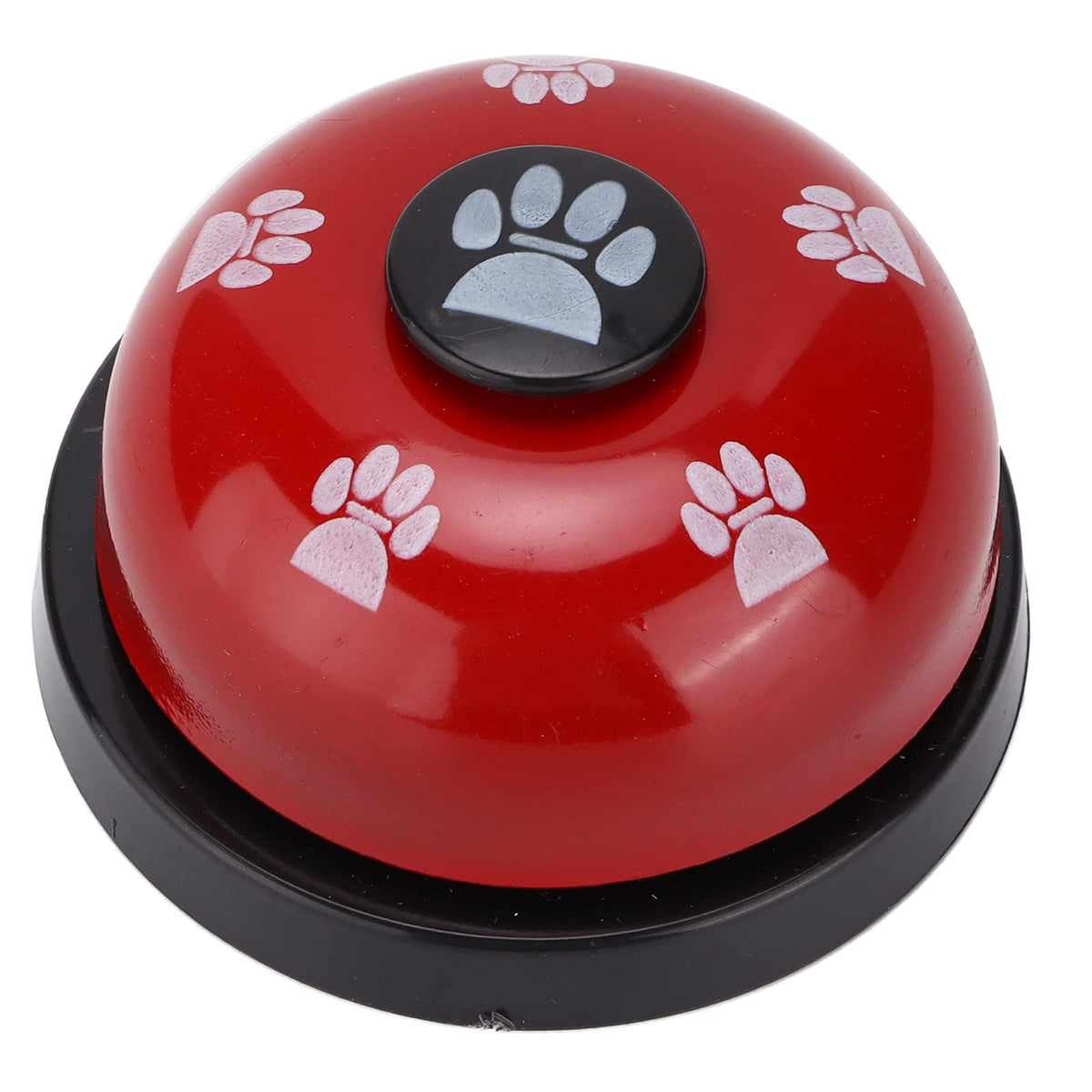 Dog Cat Bells Toys to Ring to Go Outside Cat Communication Device Paw Print, Dog Agility Training Equipment Interactive Toys (Red)