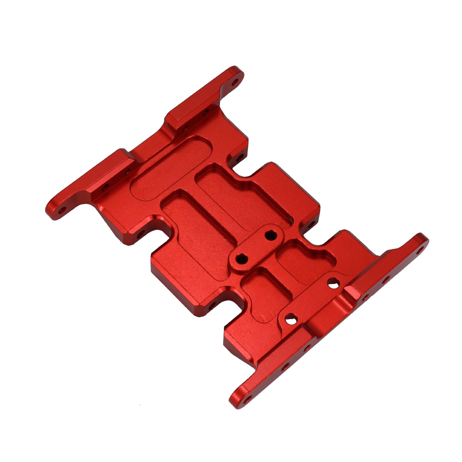 2 pcs Anodized Aluminum Skid Plate Transmission Mount for Crawler 90047 90022 90028 Upgrade Parts