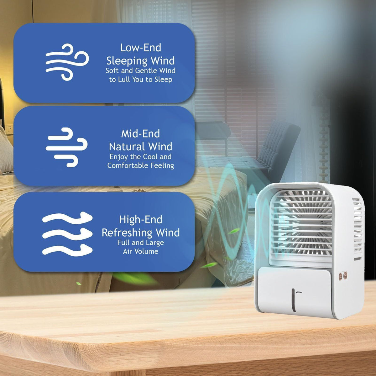 Portable Air Conditioner, Portable Air Cooler for Bedroom Office, Instant Cooling, Quiet, Let You Enjoy Sleep in the Cool(1pcs)
