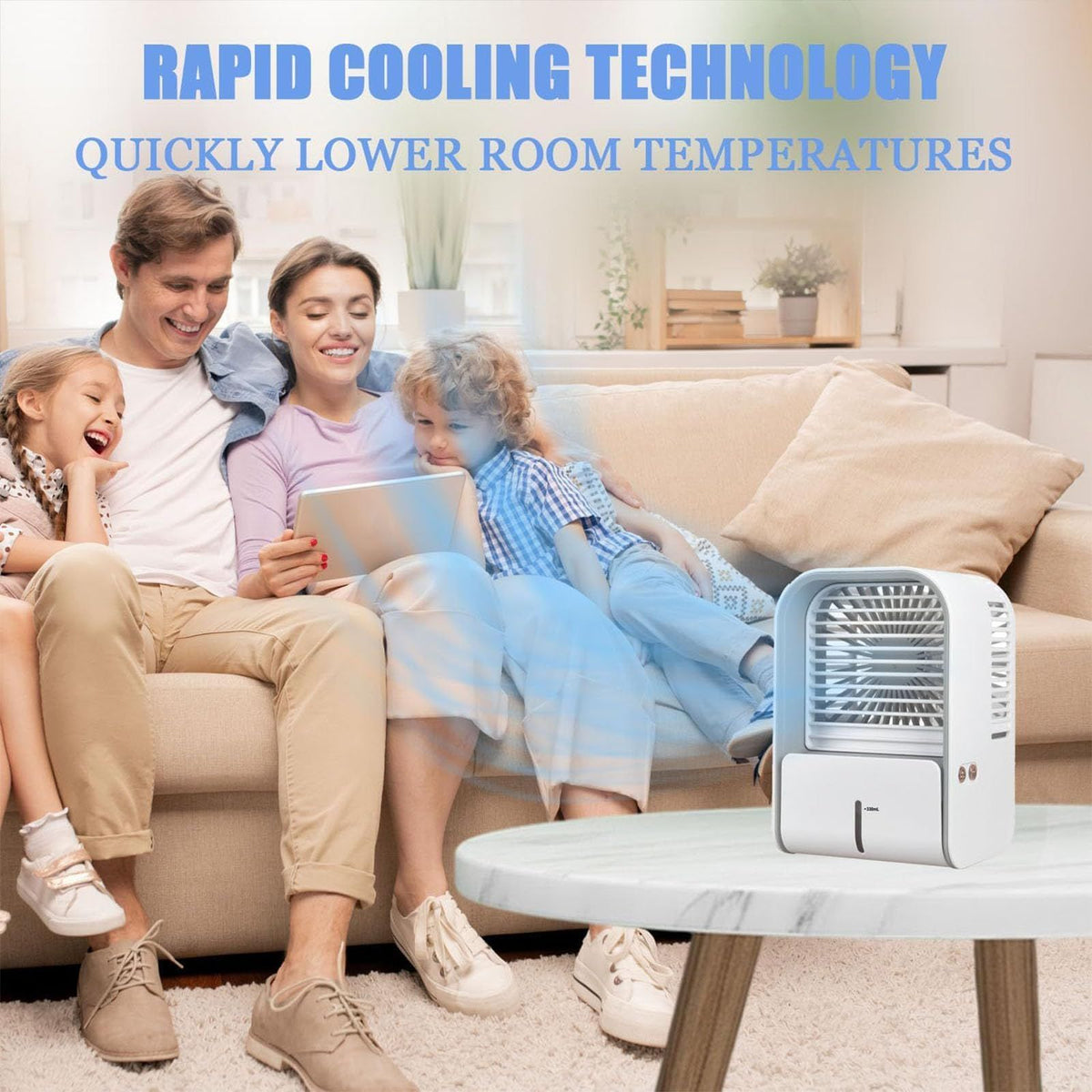 Portable Air Conditioner, Portable Air Cooler for Bedroom Office, Instant Cooling, Quiet, Let You Enjoy Sleep in the Cool(1pcs)