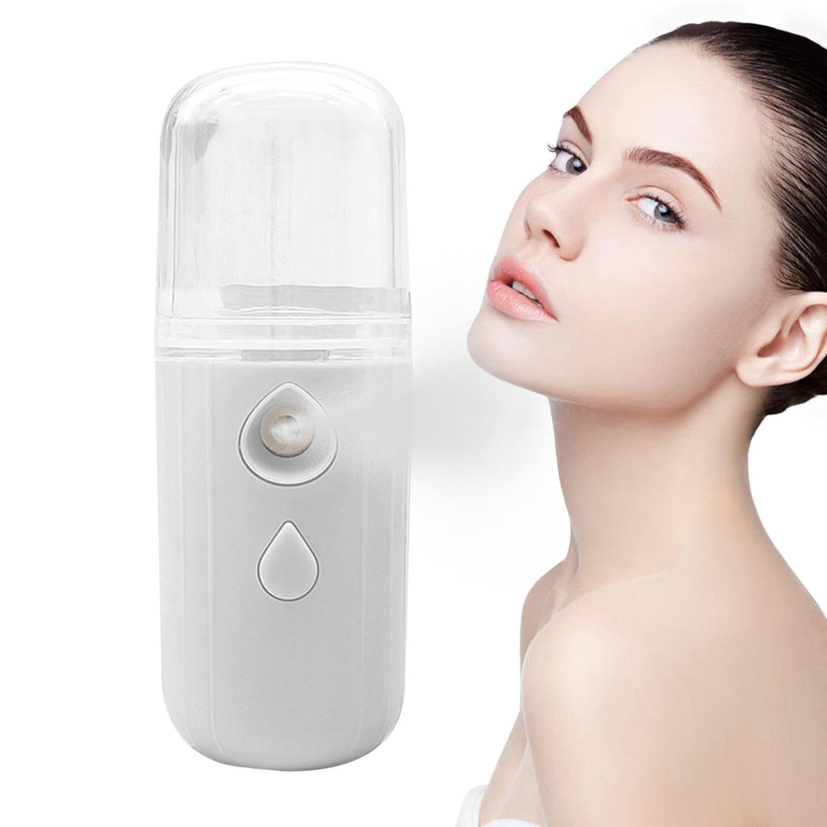 2pcs Portable Nano Facial Mister - Handy Cool Mist Sprayer Visual Water Tank Facial Sprayer | Moisturizing Atomization Nano Mister
