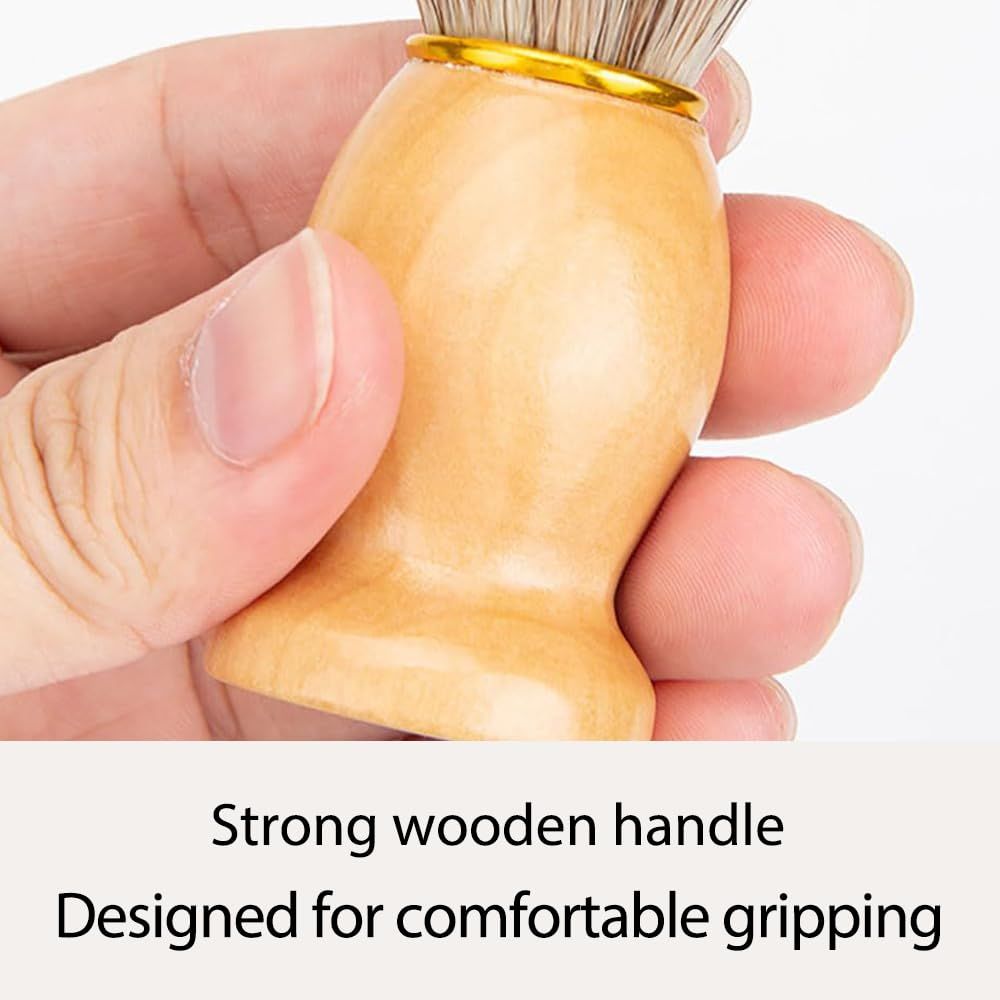 Men's Shave Brush - Premium Quality Shaving Brush with Wooden Handle dense, and durable, providing a comfortable and close shave.