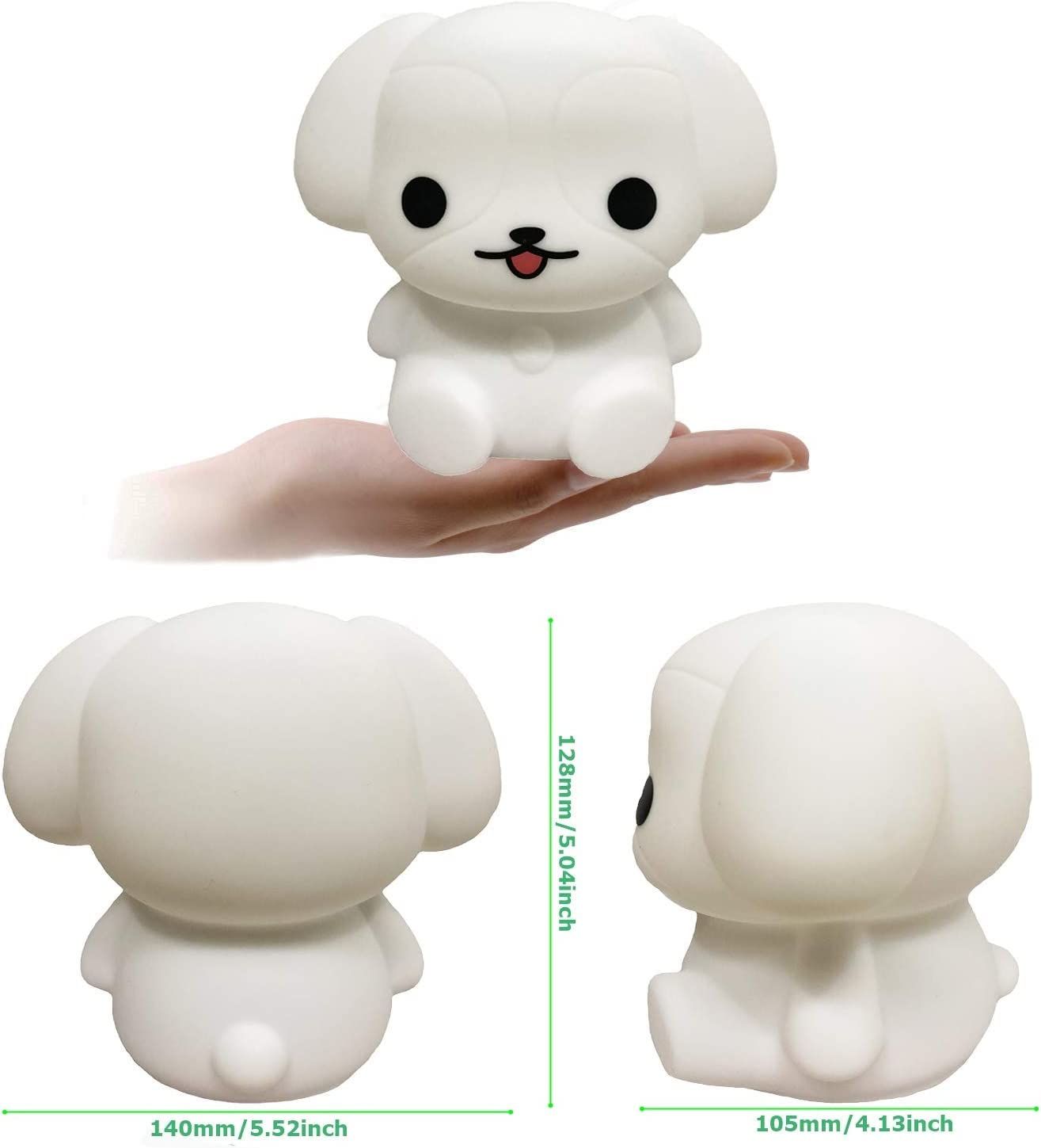 Bedside Lamp for Kids, Baby Nursery Lamp for Breastfeeding Safe, Break Resistant,  Adjustable  Control + Touch Control - Dog