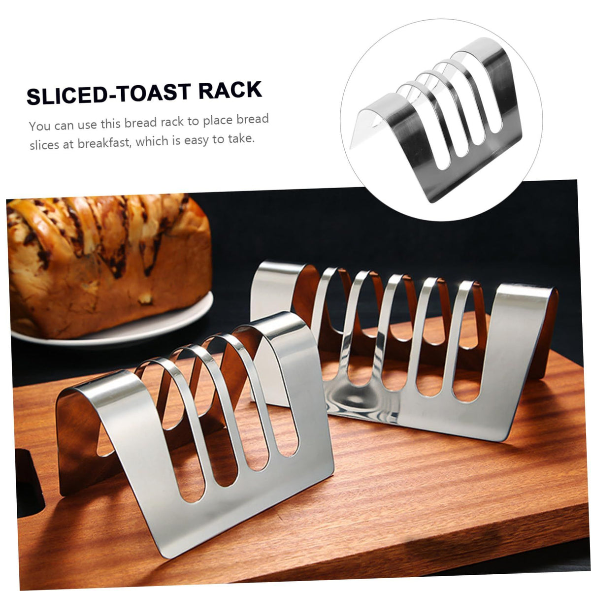 Bread Rack Tableware for Bread Kitchen Supplies Cooling Rack for Sliced-toast Mini Containers Sandwich Rack for Toaster Stainless