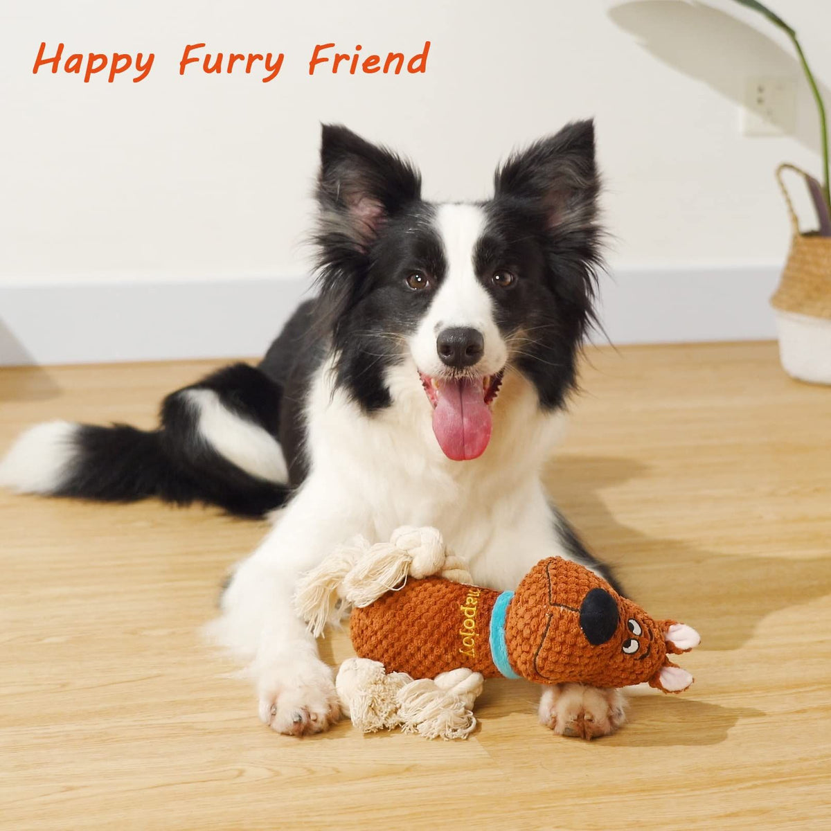 Dog Toys, Stuffed Dog Toys for Medium Large Dogs Boredom, Squeaky Dog Chew Toy with Crinkle Paper, Outdoor Puppy Toys