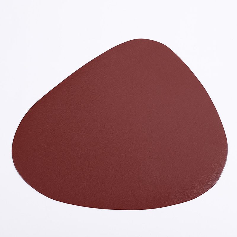 Placemats Set of 4 for Dining Table, Wine Red Leather Table Mats Place Mats Wipeable Washable Placemats for Kitchen Dining Table