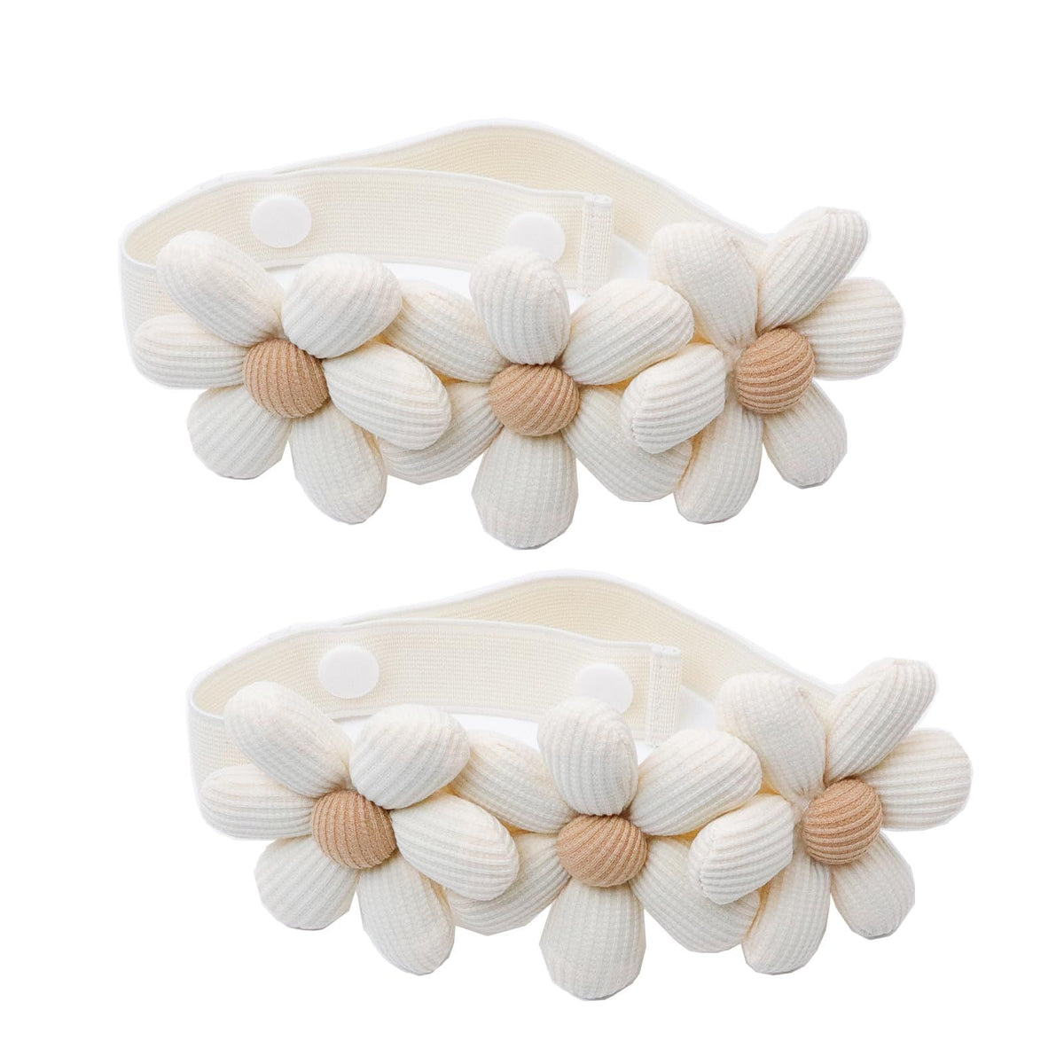 Curtain 2pcs Cute Flower Curtain Ties Decorative Rope for Bedroom Window Treatment Tiebacks Flower (Creamy White)