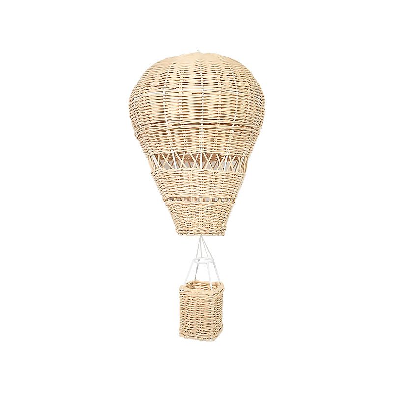 Rattan Hot Air Balloon Handmade Children's Room Decoration Nordic Style Children's Bedroom Kindergarten  (Primary color light)