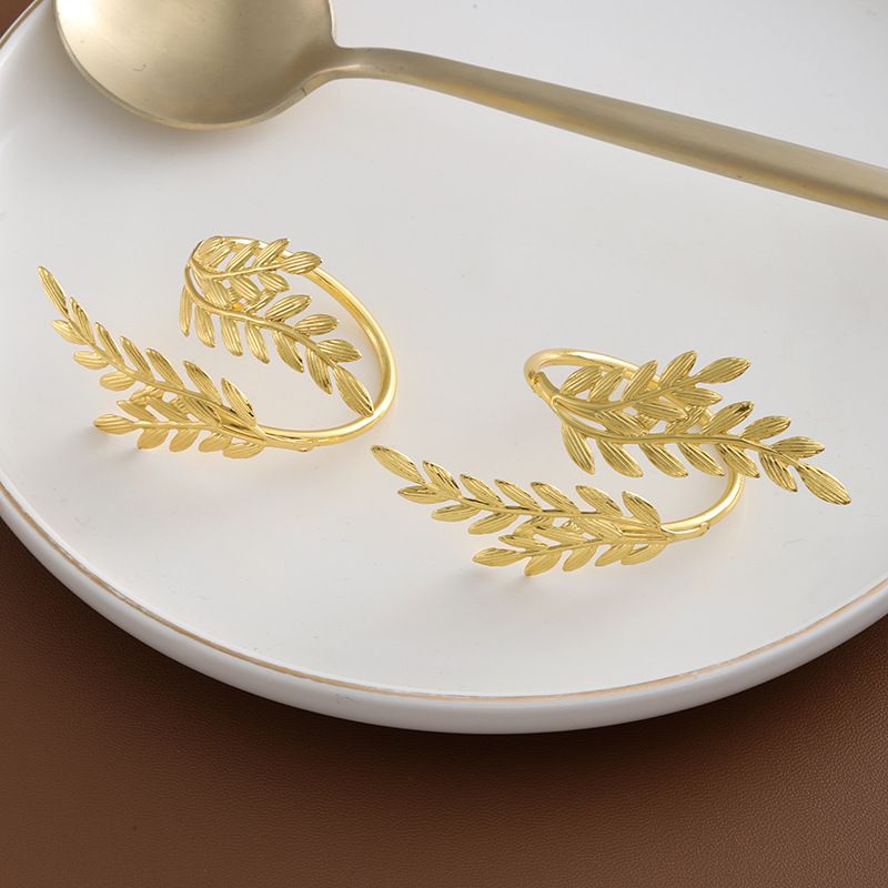 12pcs Gold Napkin Rings Round Napkin Holders Buckles for Wedding, Birthday Dinner Party, Family Gatherings, Table Decorations