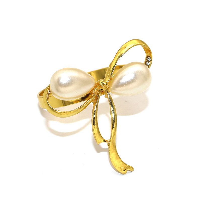 Napkin Rings Set of 3, Bow Napkin Rings for Wedding Party Banquet Decoration Christmas Tableware Decoration Mouth Ring Napkin