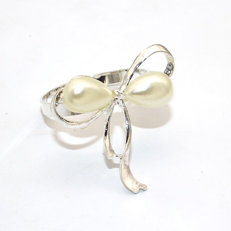 Napkin Rings Set of 3, Bow Napkin Rings for Wedding Party Banquet Decoration Christmas Tableware Decoration Mouth Ring Napkin