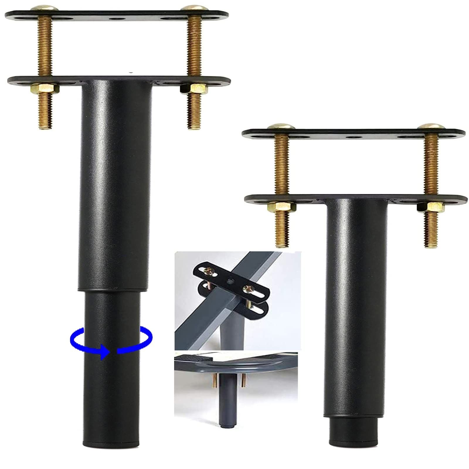 2Pcs Adjustable Height Center Support Leg for Bed Frame, Bed Center Slat heavy Support Leg, Extra Durable Steel Furniture