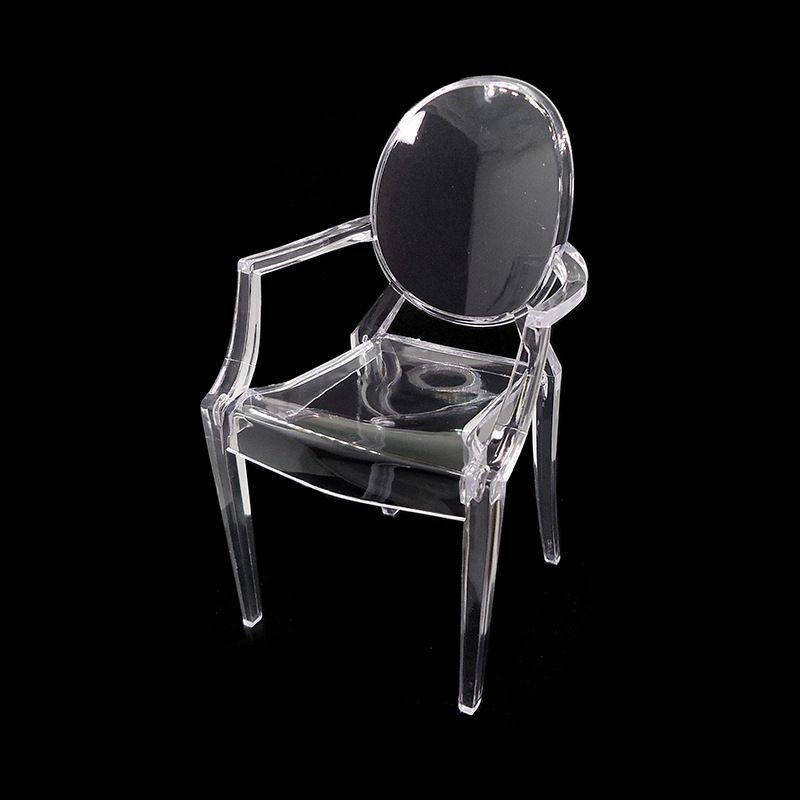 Modern Acrylic Stacking Kitchen and Dining Room Arm Chair in Pink - Fully Assembled
Acrylic Stacking Four Dining Armchairs