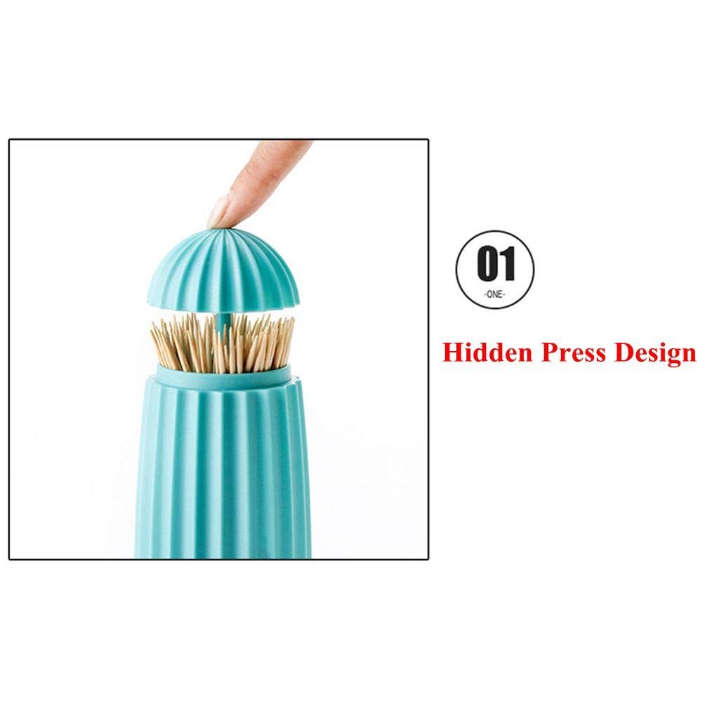 Toothpick Holder Tube Home living Room Press Automatic Cotton Swab Storage Box Bucket Toothpick Can （2pcs）