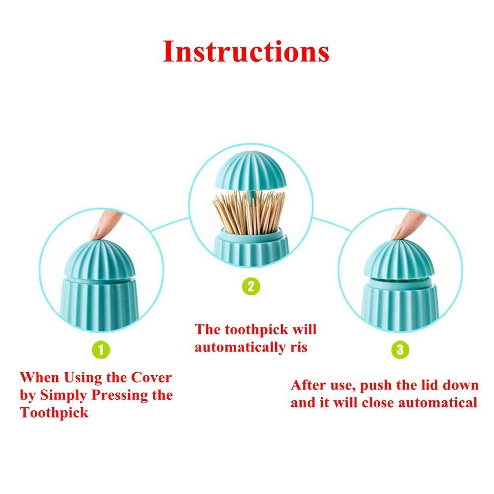 Toothpick Holder Tube Home living Room Press Automatic Cotton Swab Storage Box Bucket Toothpick Can （2pcs）