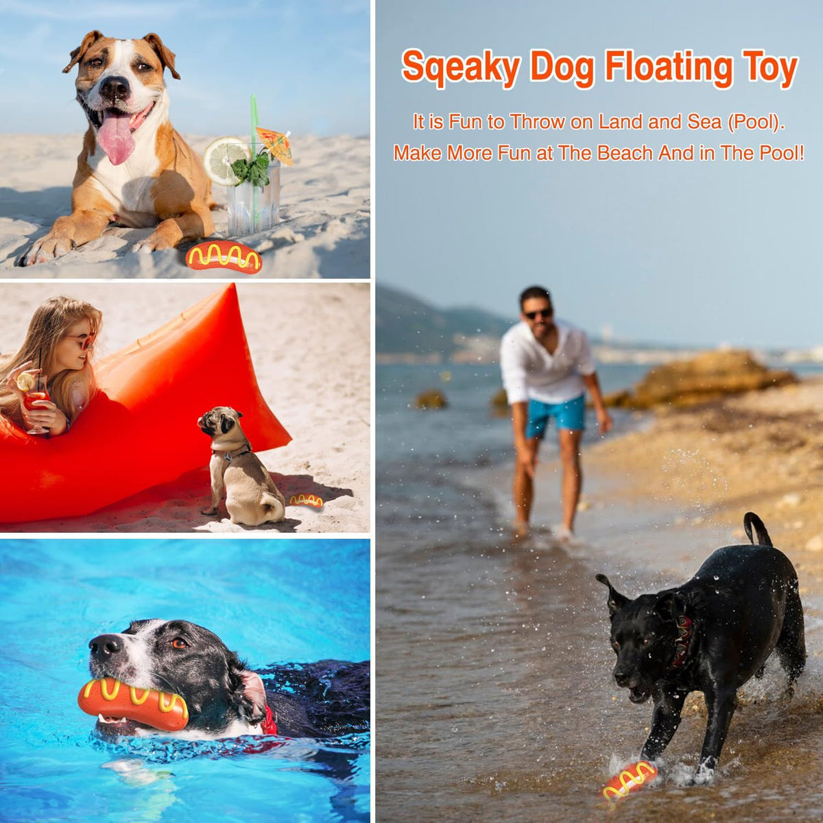 Dog Toys for Aggressive Chewers Large Breed Dogs, Hot Dog Dog Chew Toy Durable Dog Toys for Large Dogs Dog Extreme Chew Toys