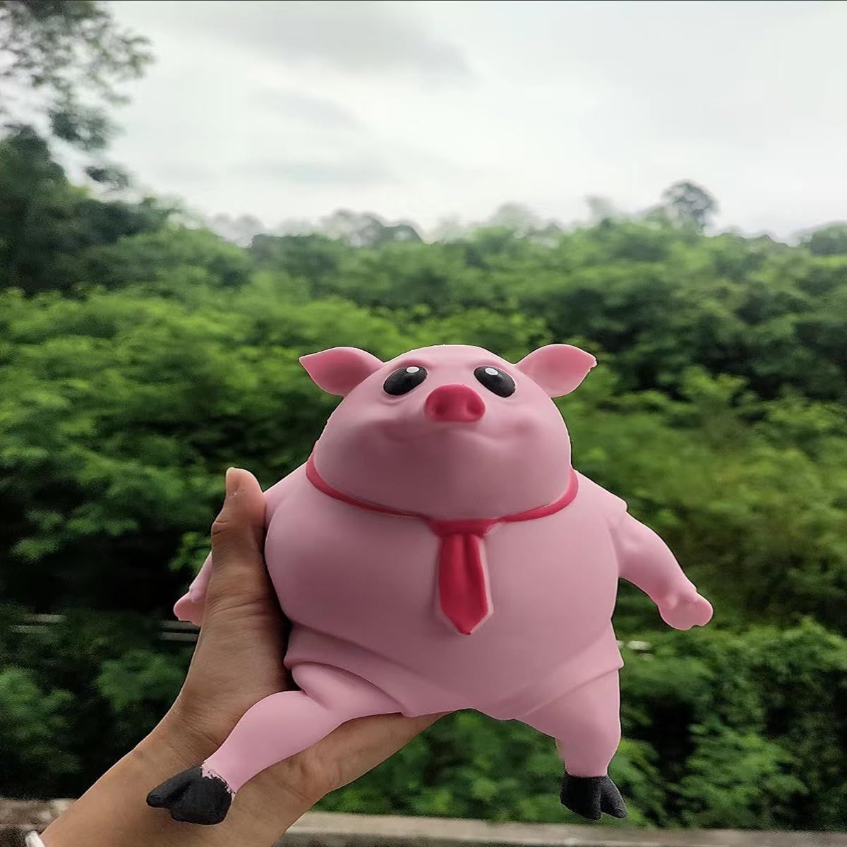 Pink Pig Squishy Toy for Kids Adults, Novelty Pig Squeeze Toys, Funny Tiktok Pig Sensory Stress Toy for Decompress and Anxiety