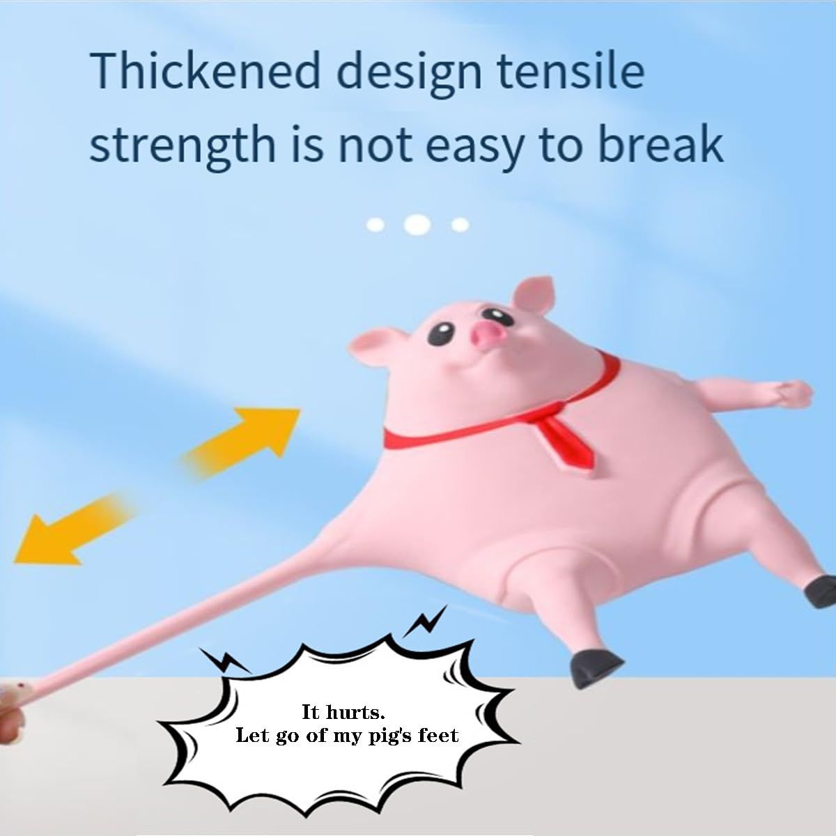 Pink Pig Squishy Toy for Kids Adults, Novelty Pig Squeeze Toys, Funny Tiktok Pig Sensory Stress Toy for Decompress and Anxiety