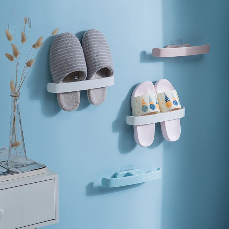3 Pcs Wall Mounted Slippers Rack House Slippers Hanger Shower-shoe Holders Wall Mount Shower Slippers Organizers with Sticky