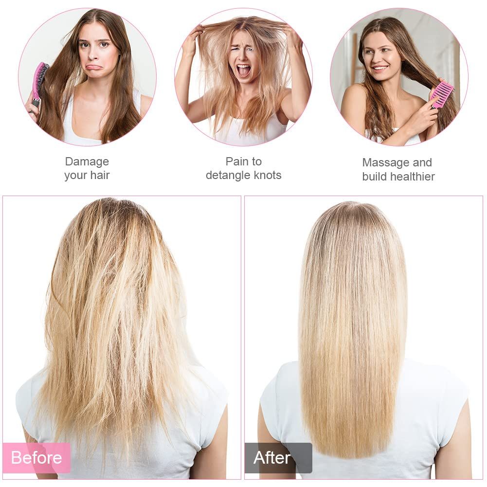 Hair Brush, Paddle Hairbrush, Soft Massage Vent Brush for Men Women,  Hair Brush for Long Thick Curly Hair, Reducing Hair Breakage