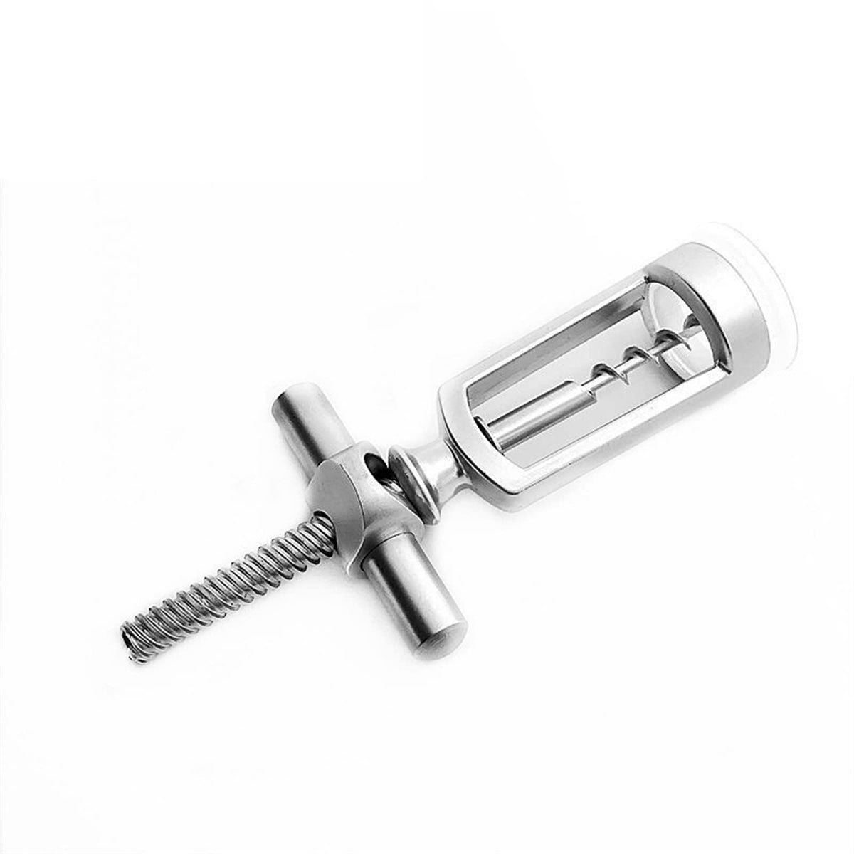 Can Openers， Stainless Steel Self Pulling Corkscrew and Cap Cut Foil Cutter Handheld Wine Opener （silvery）