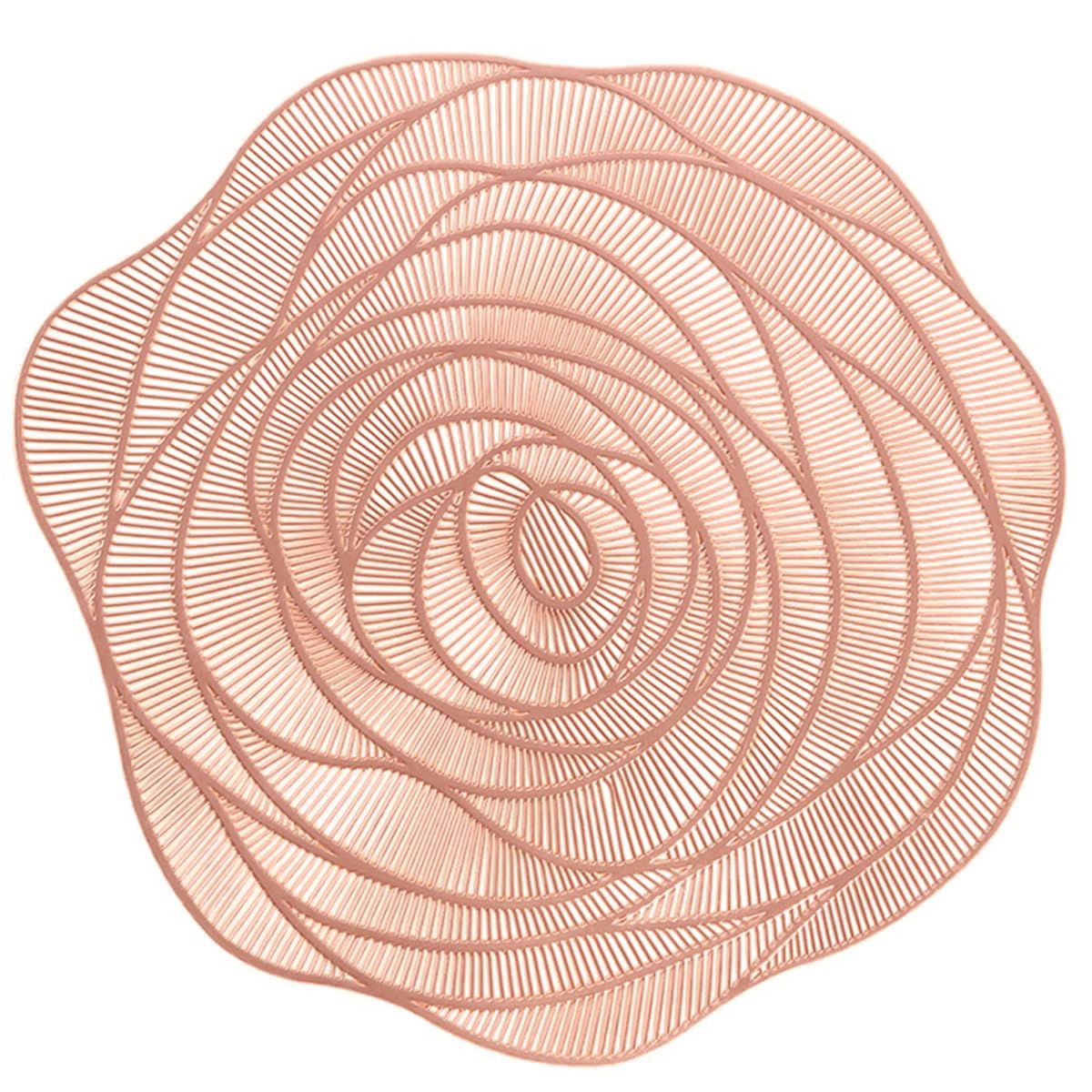 Placemats Rose Flower Pressed Vinyl Place Mats Elegant Tablemats Kitchen Table Setting for Wedding Holiday Dining