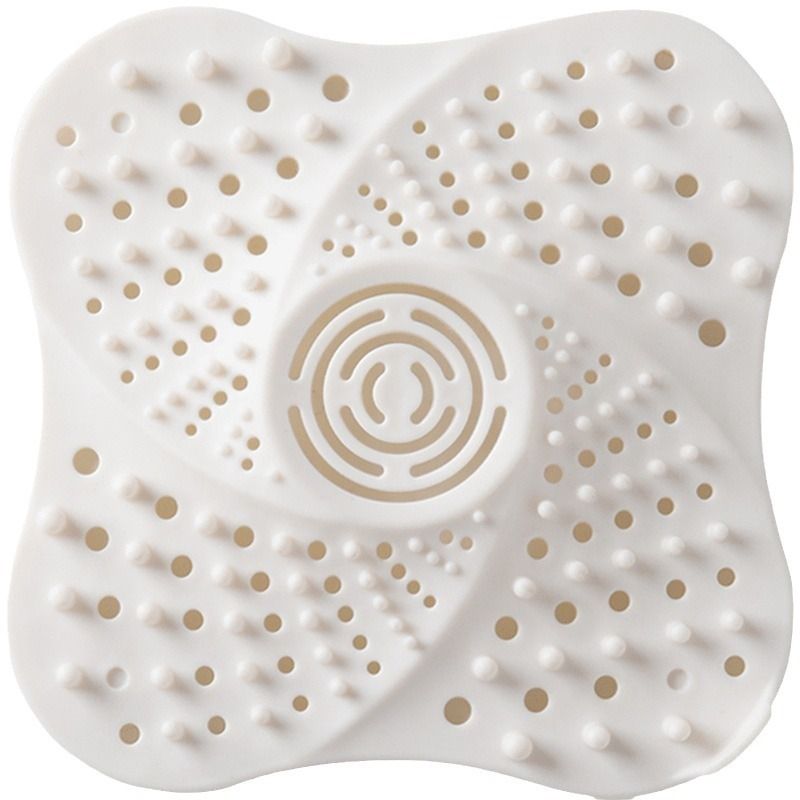 Shower Drain Filter Hair Catcher, Bathroom Drain Cover Silicone Hair Stopper Shower Sink Strainer with Suction Cup 2 PCS