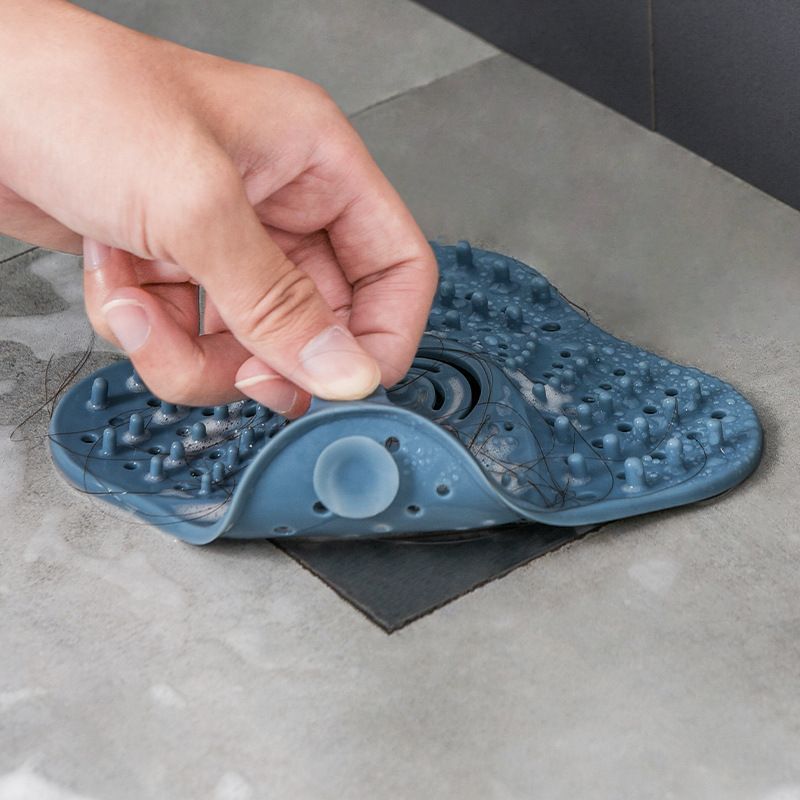 Shower Drain Filter Hair Catcher, Bathroom Drain Cover Silicone Hair Stopper Shower Sink Strainer with Suction Cup 2 PCS