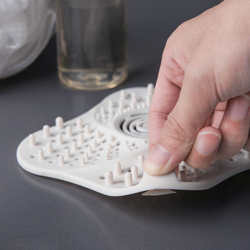 Shower Drain Filter Hair Catcher, Bathroom Drain Cover Silicone Hair Stopper Shower Sink Strainer with Suction Cup 2 PCS