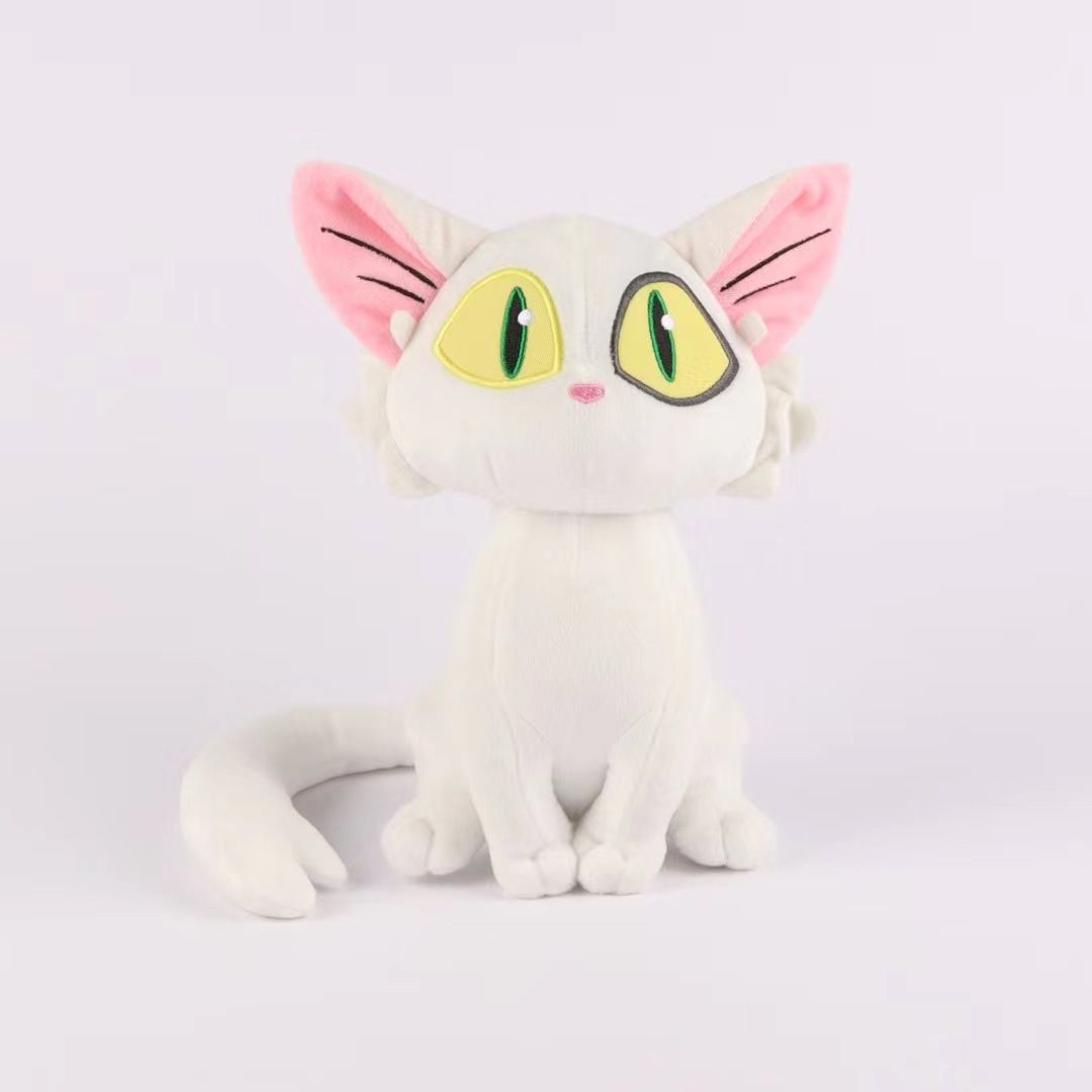 Black Cat Plush - Soft Stuffed Animal for Boys and Girls Gifts - cat Plush Stuffed Animals (Black and White)
