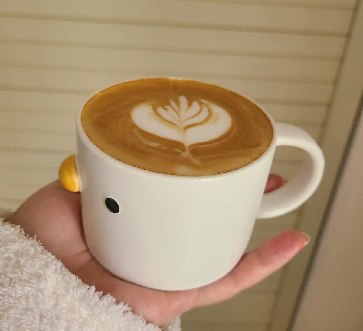 Funny Duck Coffee Cup, Handmade Glaze Cute Mug, Safety Ceramic Milk Latte Mugs, 7oz Espresso Cup. Best Gifts For Coffee Lover.