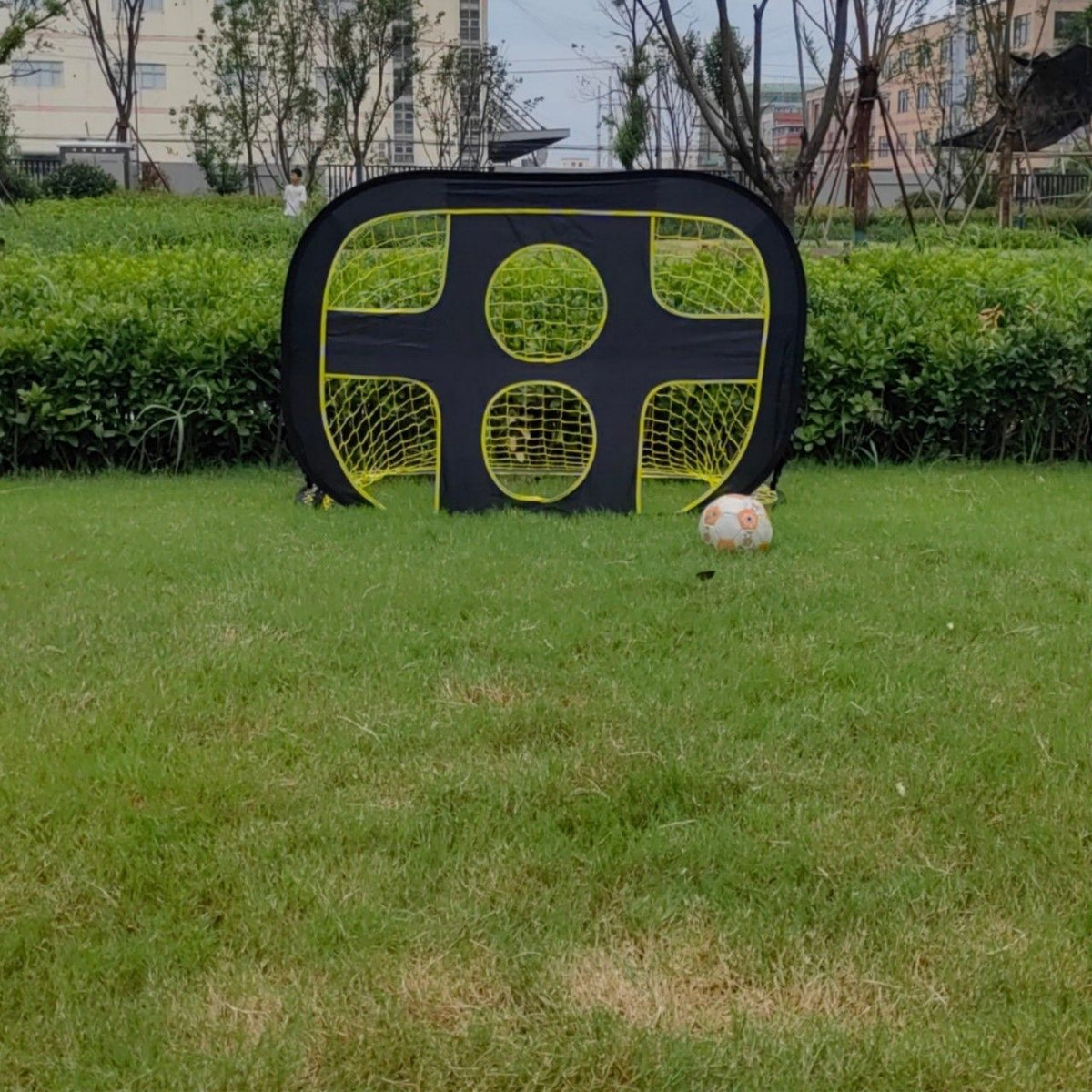 2 in 1 Pop Up Kids Soccer Goal - Indoor/Outdoor Soccer Target Net for Improving Passing and Shooting Accuracy | Portable