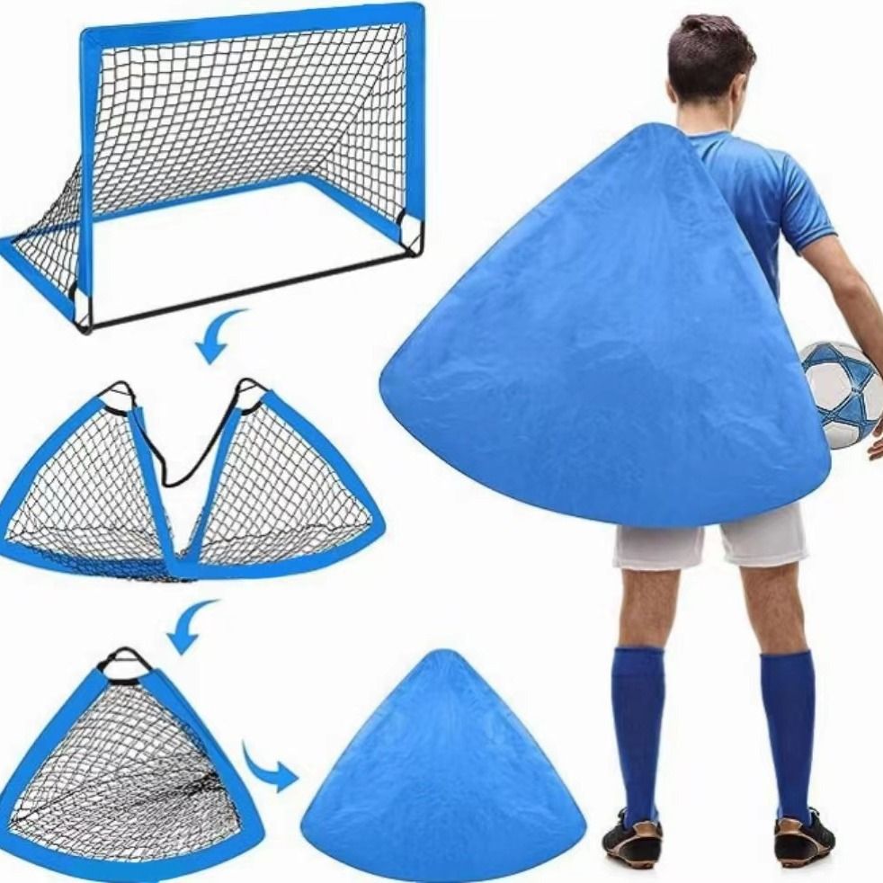 Kids Soccer Goal for Backyard Set - Toddler Soccer Nets Training Equipment, Soccer Ball, Pop Up Portable Soccer Set for Kids