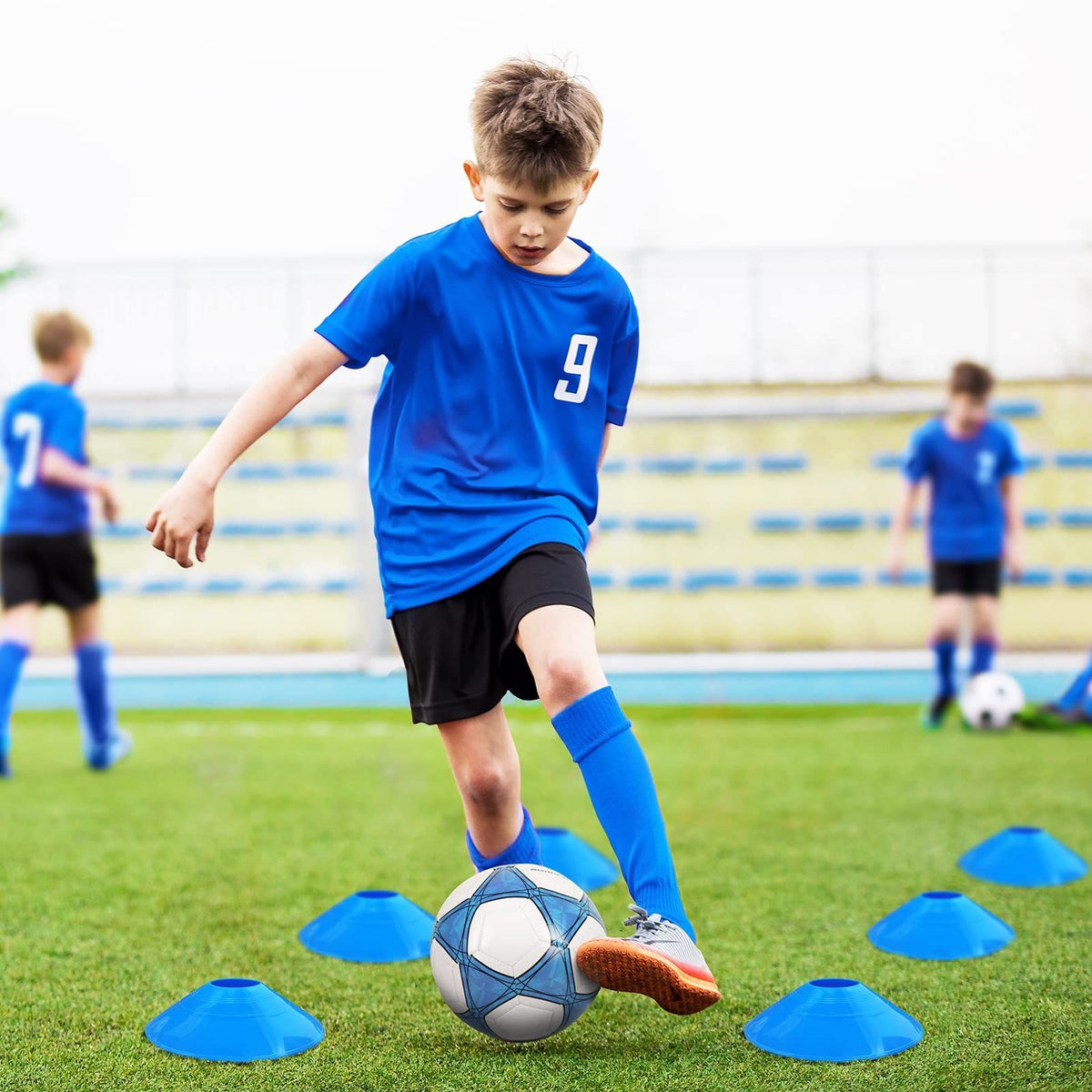 Kids Soccer Goal for Backyard Set - Toddler Soccer Nets Training Equipment, Soccer Ball, Pop Up Portable Soccer Set for Kids