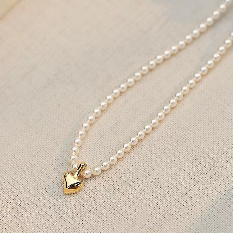 Pearl Necklaces for Women Shining Plated Pearl Paperclip Link Box Chain Vintage Pearl Pendant Toggle Clasp Adjustable Necklaces