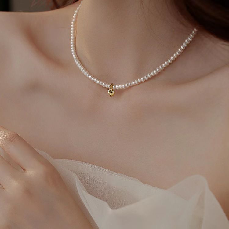 Pearl Necklaces for Women Shining Plated Pearl Paperclip Link Box Chain Vintage Pearl Pendant Toggle Clasp Adjustable Necklaces