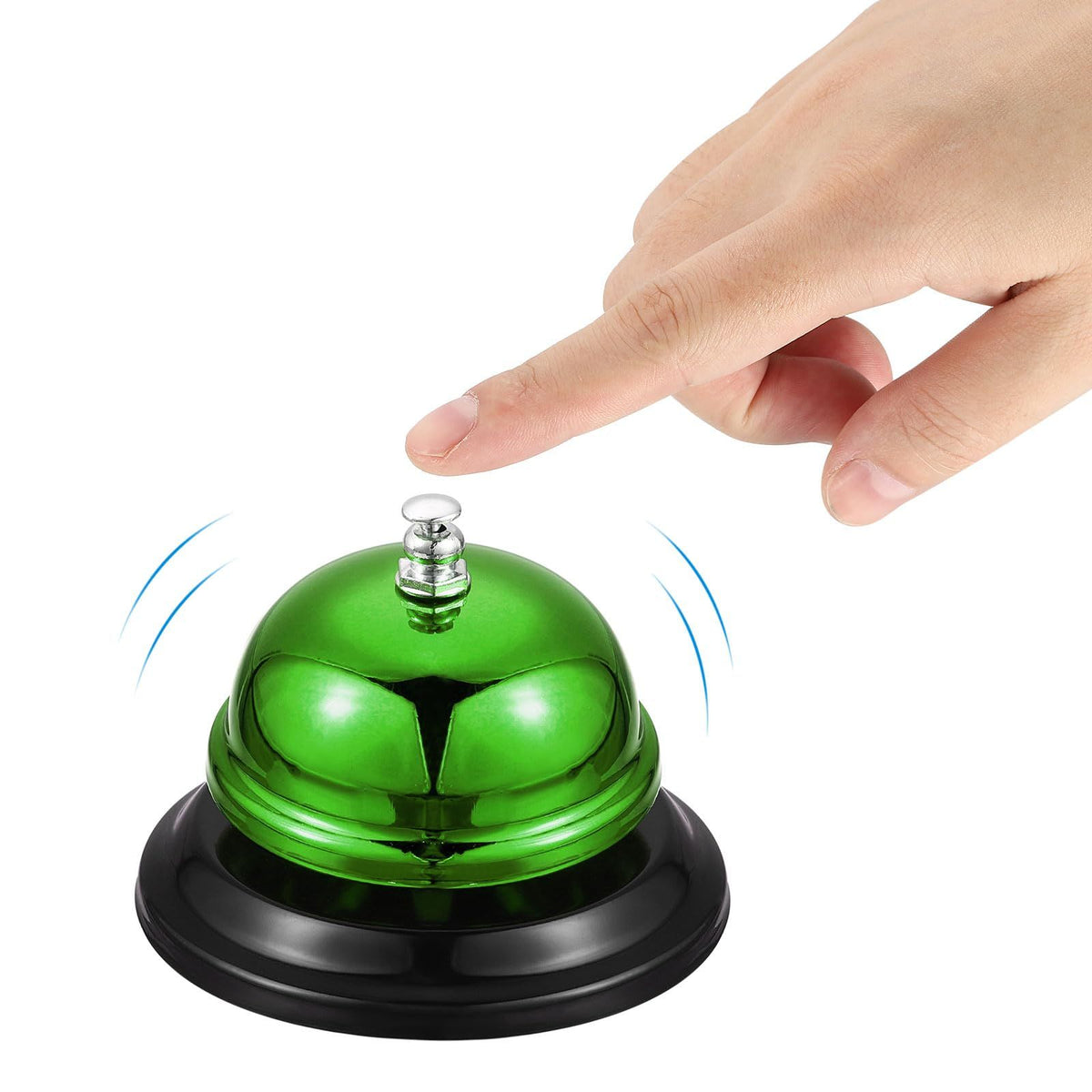 2 Pcs Call Bell, 85mm/3.35" Desk Bell Service Dinner Bell for Restaurant Hotel Room Kitchen Bar Party Classroom(Rose Red+Green)